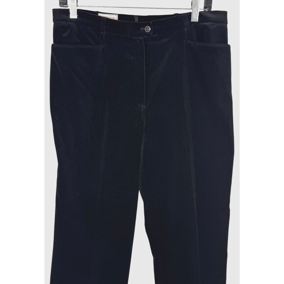 Horst Basler Pants Size 40/US 10 Germany‎ Black Velvet Classic Stretch Cotton - Picture 4 of 12
